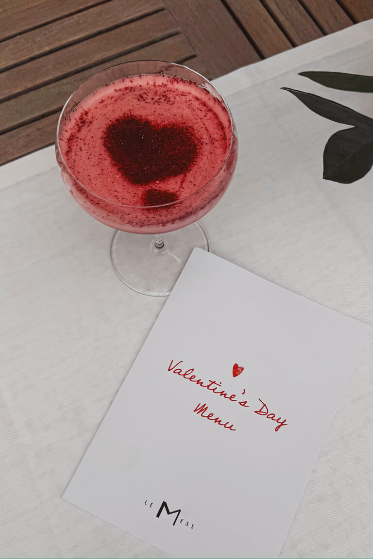Le Mess Valentine's day 2026 Cocktail top view